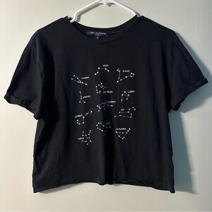 One Clothing Black Graphic Crop Tee